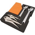 Dynamic 6Pcs Hex Key, Locking Pliers & Adjstbl Wrench Set W/ Foam Tool Orgnzr D105104